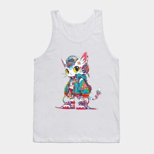 No. 1 Cute Cat Design Tank Top